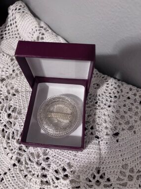 Vintage Clear Glittered Ring Box